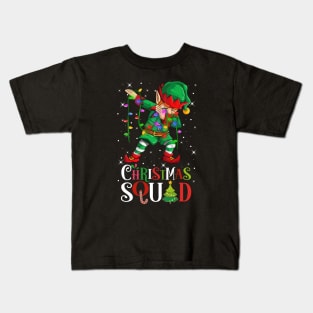 Christmas Squad Funny Xmas Dabbing ELF Squad Boys Men Xmas Family Matching Kids T-Shirt